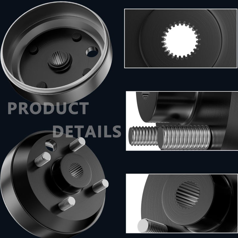 Drive-up Golf Cart Brake Drum Hub Assembly for EZGO TXT Electric 1982-Up Models Replaces OEM 19186-G1, 2 Packs - Image 3